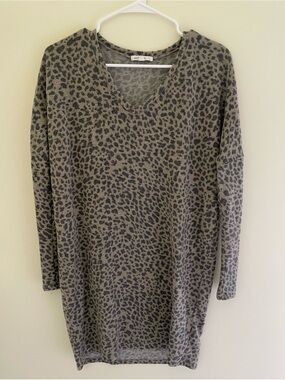 Antistar Long Sleeve Cheetah Print Dress